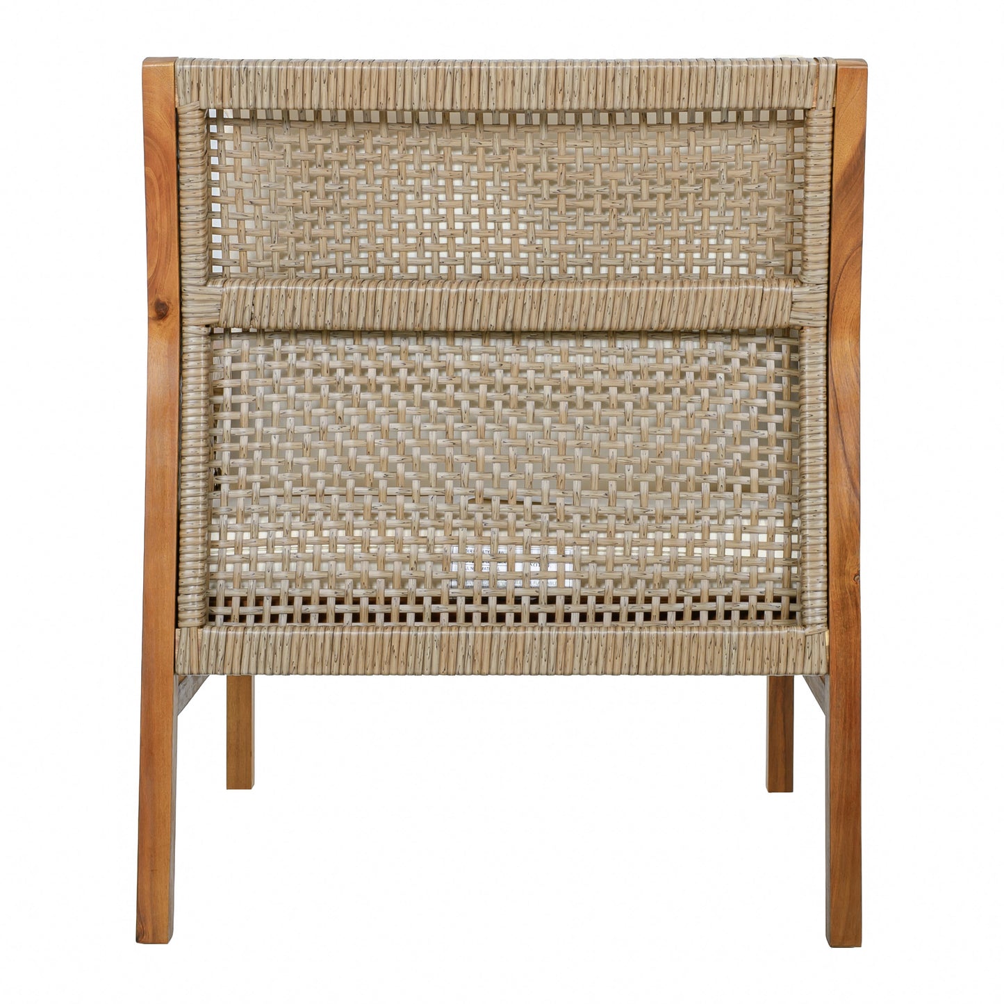 2 Piece Acacia Wood Patio Furniture Club Chair Set