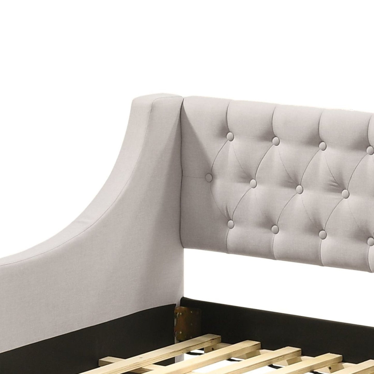Lianna Fog Fabric Daybed with Trundle (Twin)