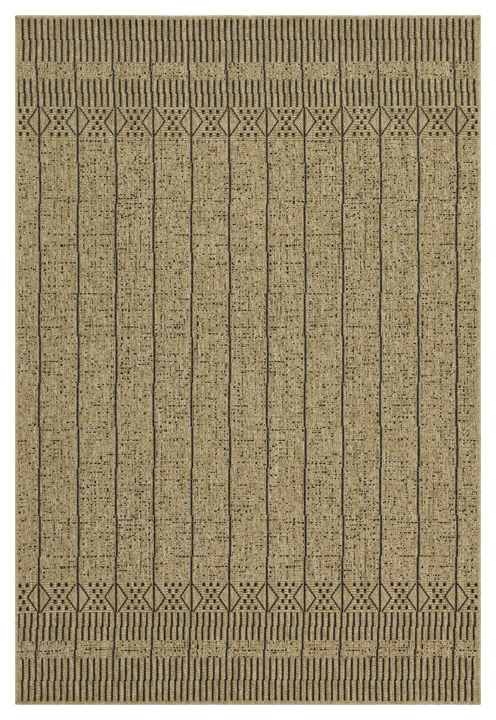 Earth GC_NTL1008 Jute/Black 5 ft. 3 in. x 7 ft. 3 in. Area Rug