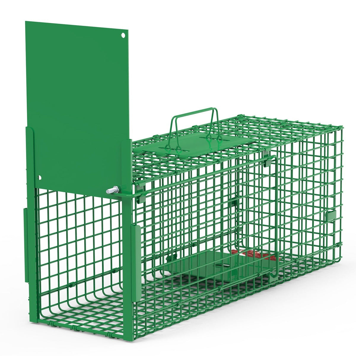 30in 1 Door Live Animal Cage Trap For Animals Under 5LBS Easy To Setup Humane Galvanized Iron Trap Cage For Small Cats Rabbits Squirrels Moles Chipmun