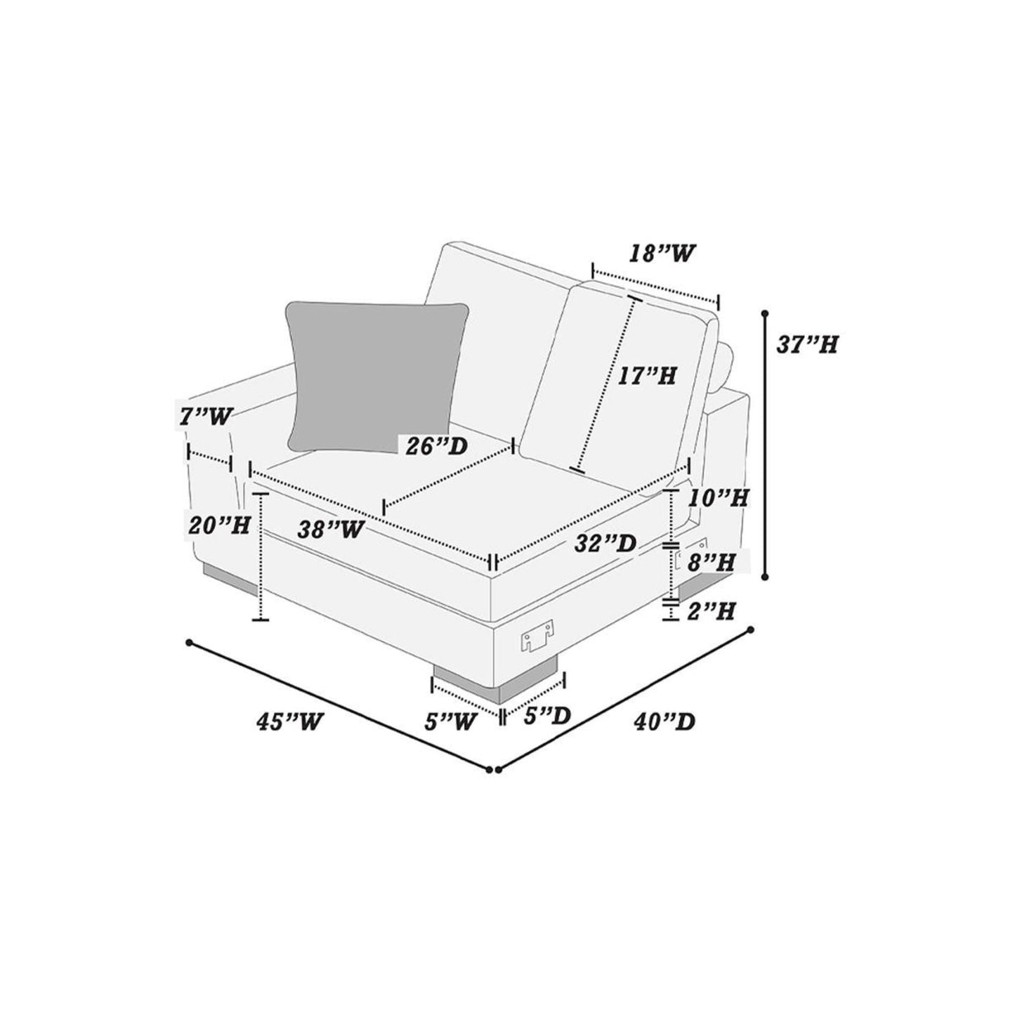 Modular Seating With Pillows