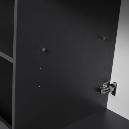 Contemporary Freestanding Bathroom Vanity With Resin Sink & Soft-Close Cabinet Doors