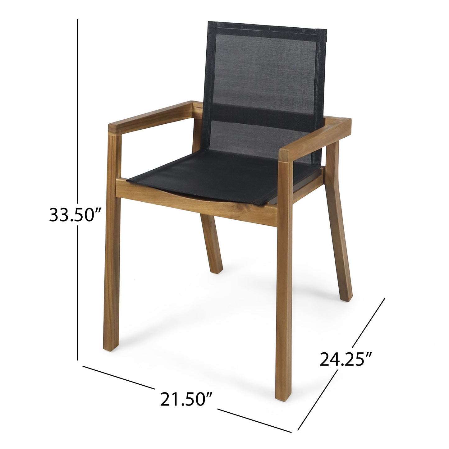 7 Pieces Acacia Wood Outdoor Dining Set