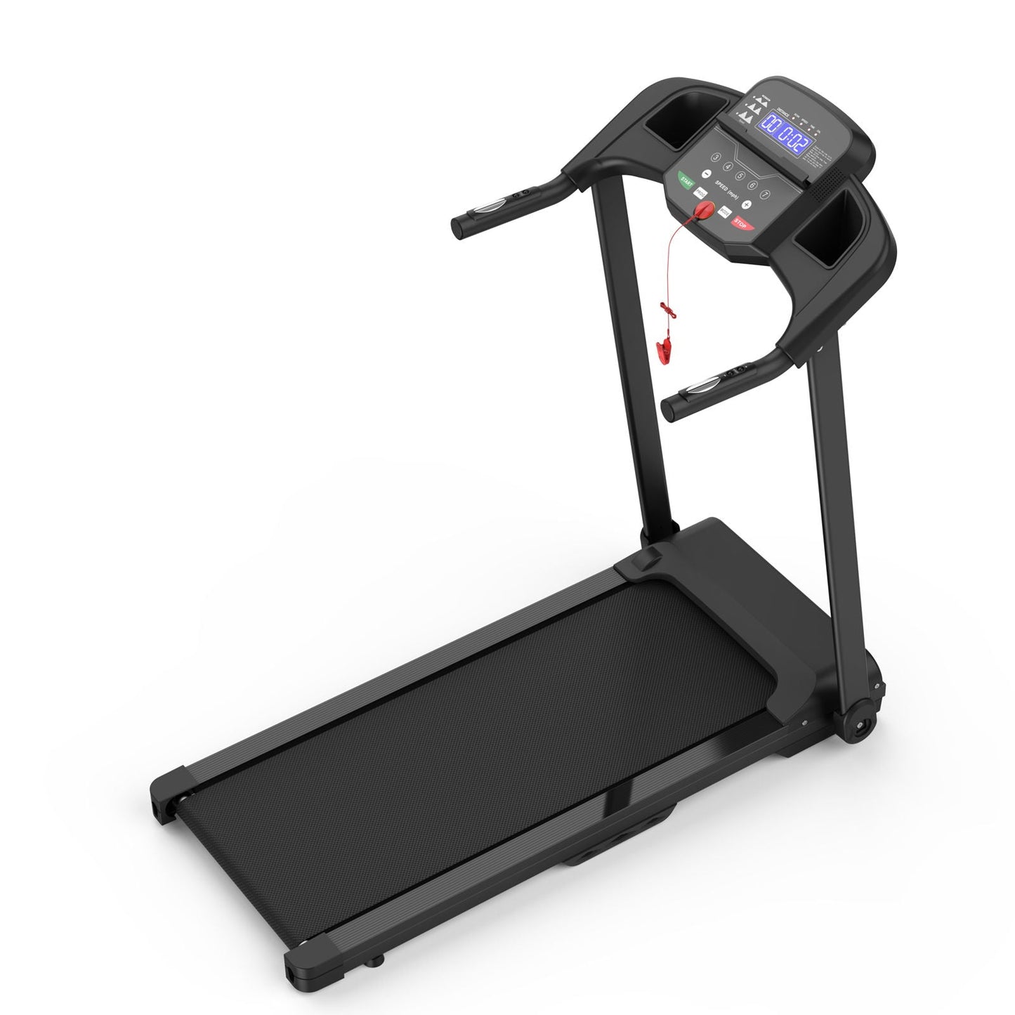 Foldable Treadmill 2.5Hp Electric Running Machine For Home - Black