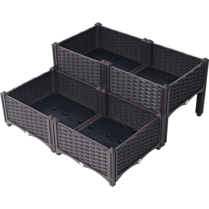 4 Piece Raised Garden Bed with Legs