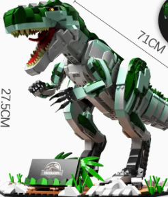 Dinosaur building blocks assembled toy boy high difficulty huge Tyrannosaurus rex children puzzle 6 birthday gift 10 years old