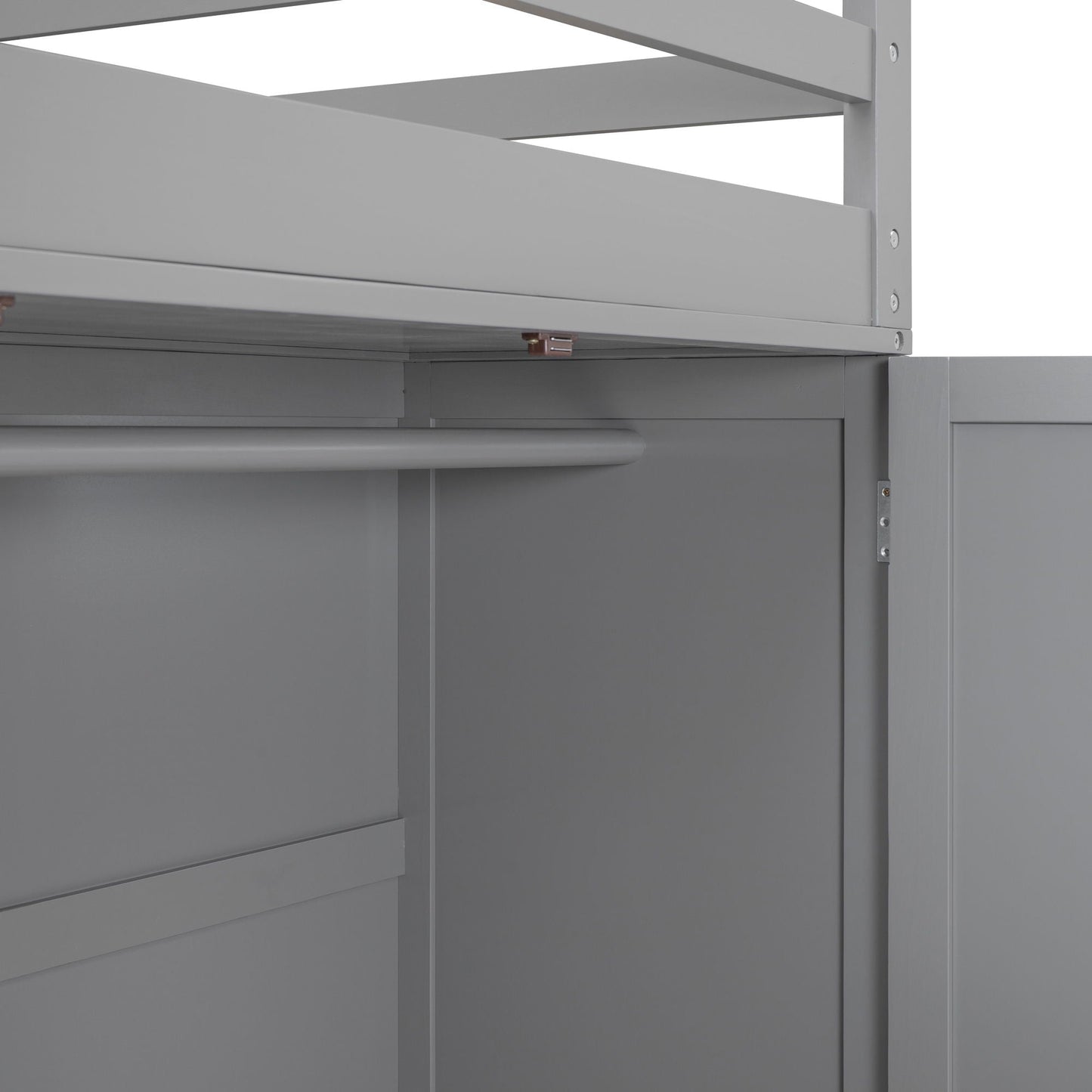Loft Bed With Drawers, Desk, And Wardrobe