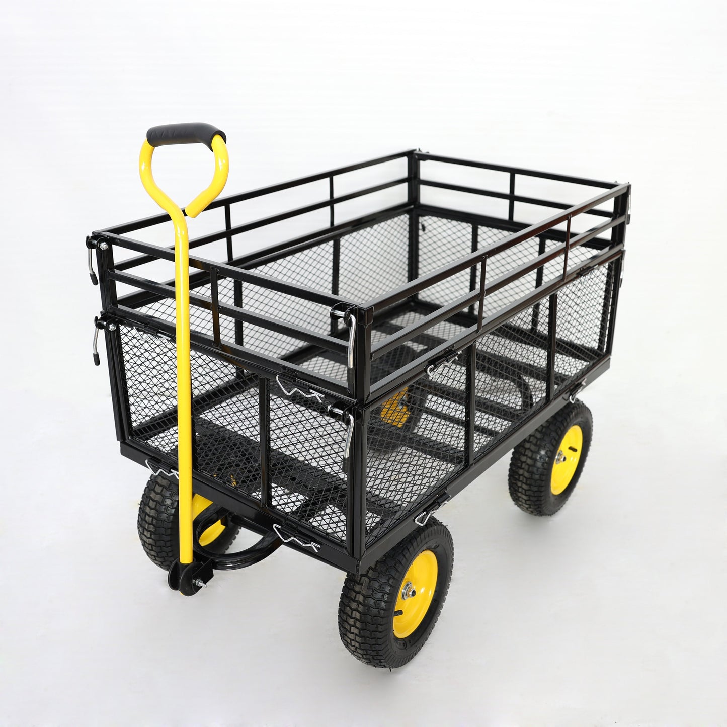 Wagon Cart Garden Cart Trucks Make It Easier To Transport Firewood Yellow+Black