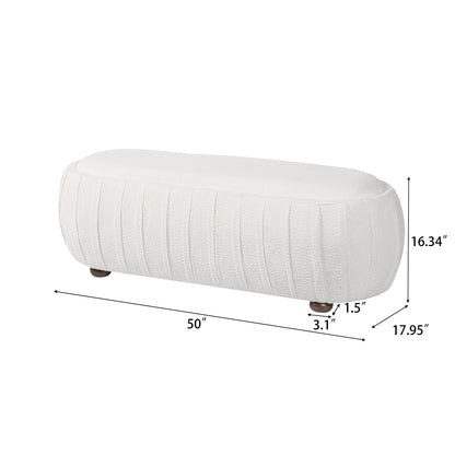 Upholstered Ottoman, Oval Shape