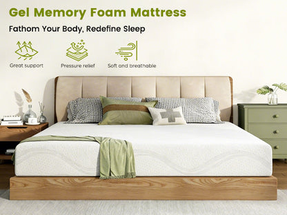 Queen Size Memory Foam Mattress, 10 Inch Bed Mattress, with Cooling