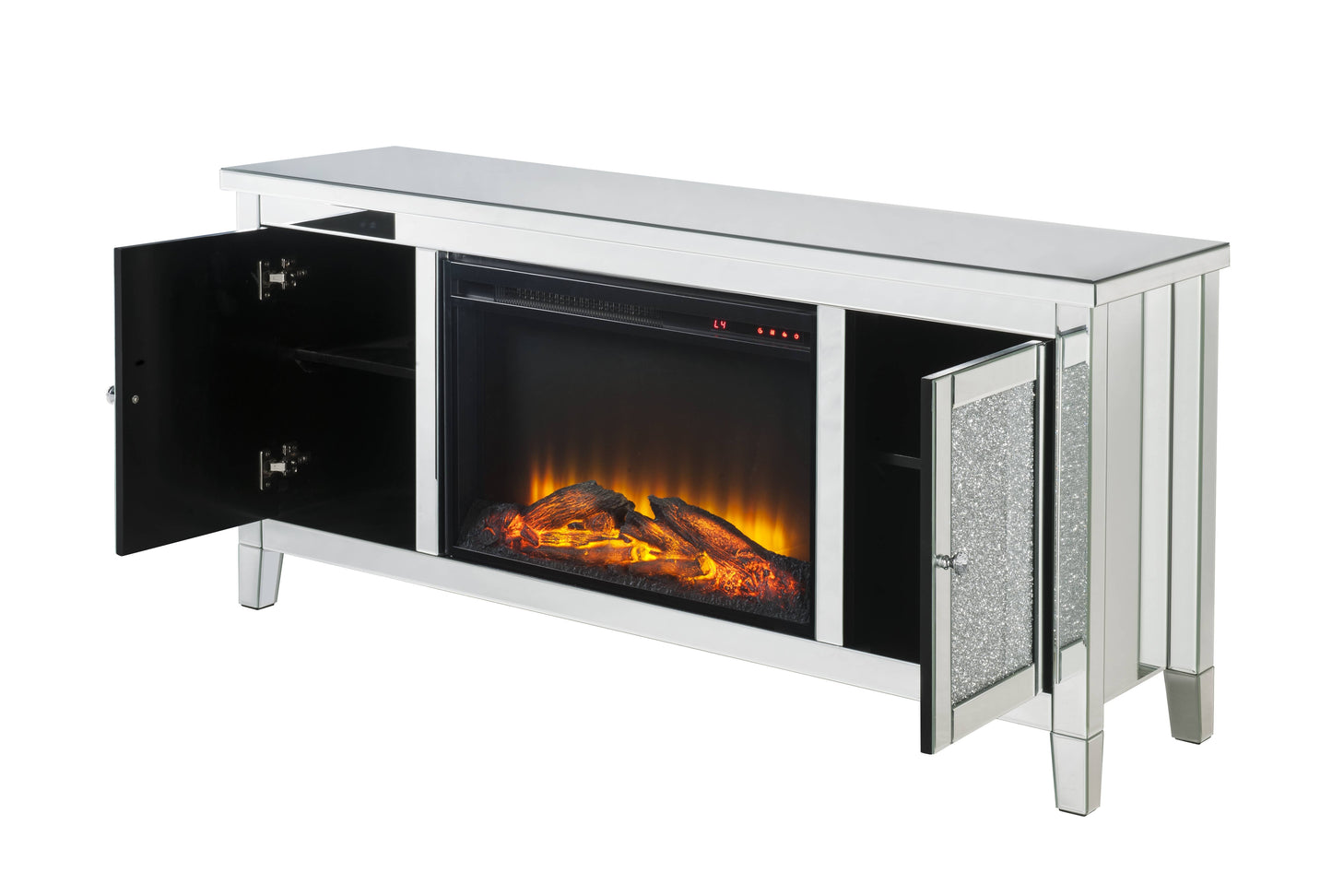 Noralie TV Stand with LED Electric Fireplace