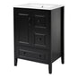 Retro Bathroom Vanity With Sink, Soft Closing Cabinet & Drawers