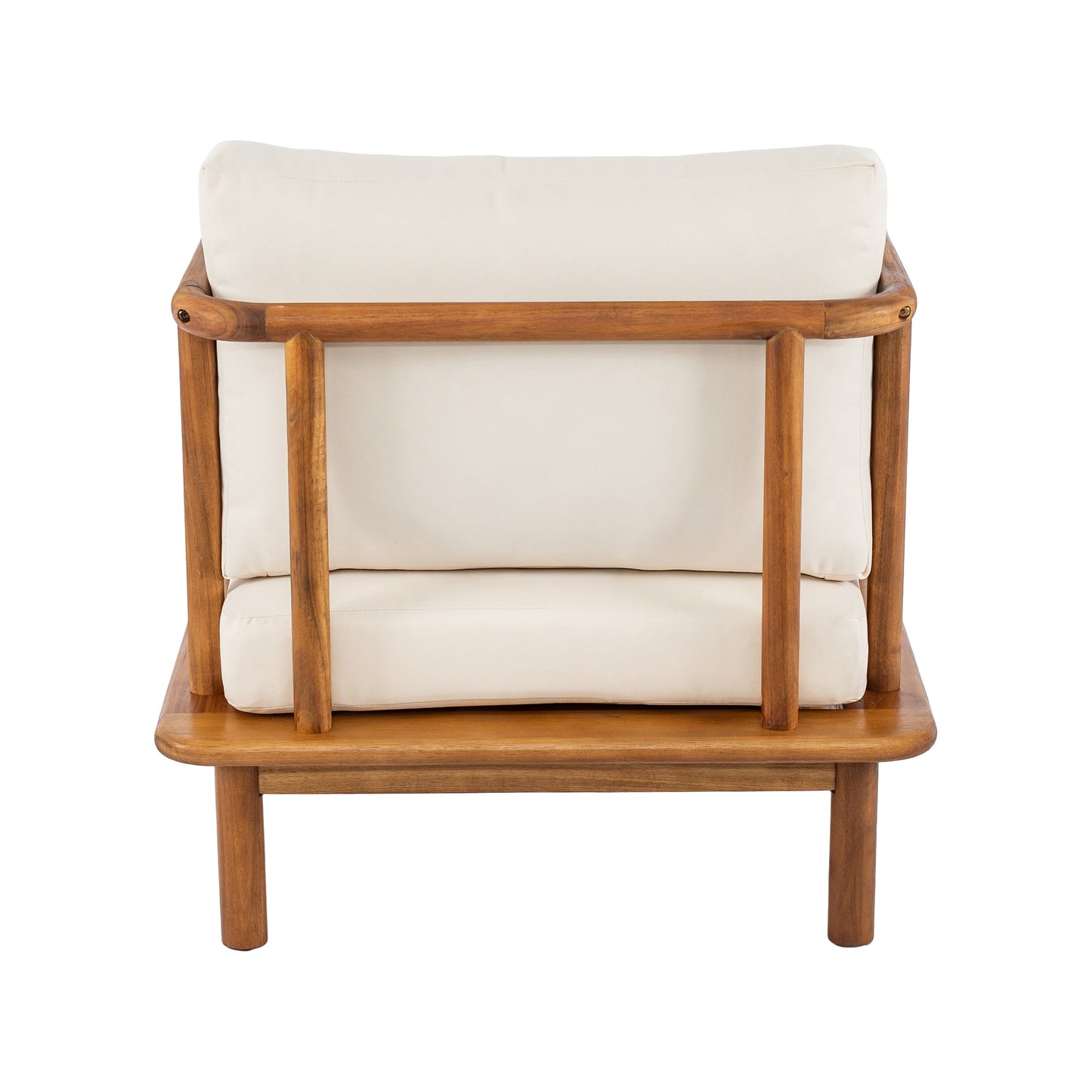 Canape Acacia Club Chair with Cream Cushion Set of 2