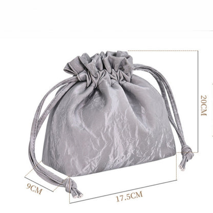Bundle Mouth Cosmetic Bag – Large Capacity Storage Portable Makeup Bag for Women, Stylish and Functional Design for Everyday Use
