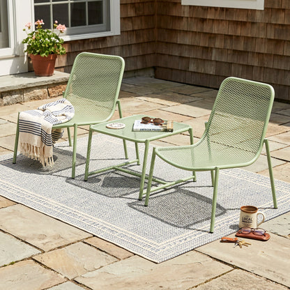 Kincaid Outdoor 3-Piece Conversation Set with Iron Frame