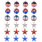 24Pcs Set Hanging Ornaments Ball Star Patriotic Festival Party Decor Independence Day 4th of July Christmas Tree Wall Indoor Outdoor Decoration