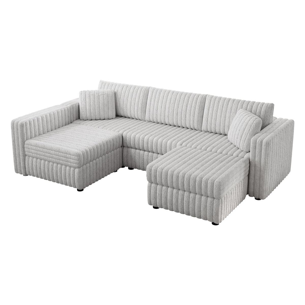 106.3" U-Shaped 4-Person Sofa with Ottoman