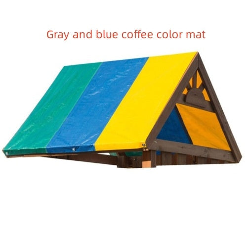 Color-blocking outdoor children's playground canopy cover