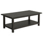 Payne Wood Coffee Table with Shelf Distressed Java