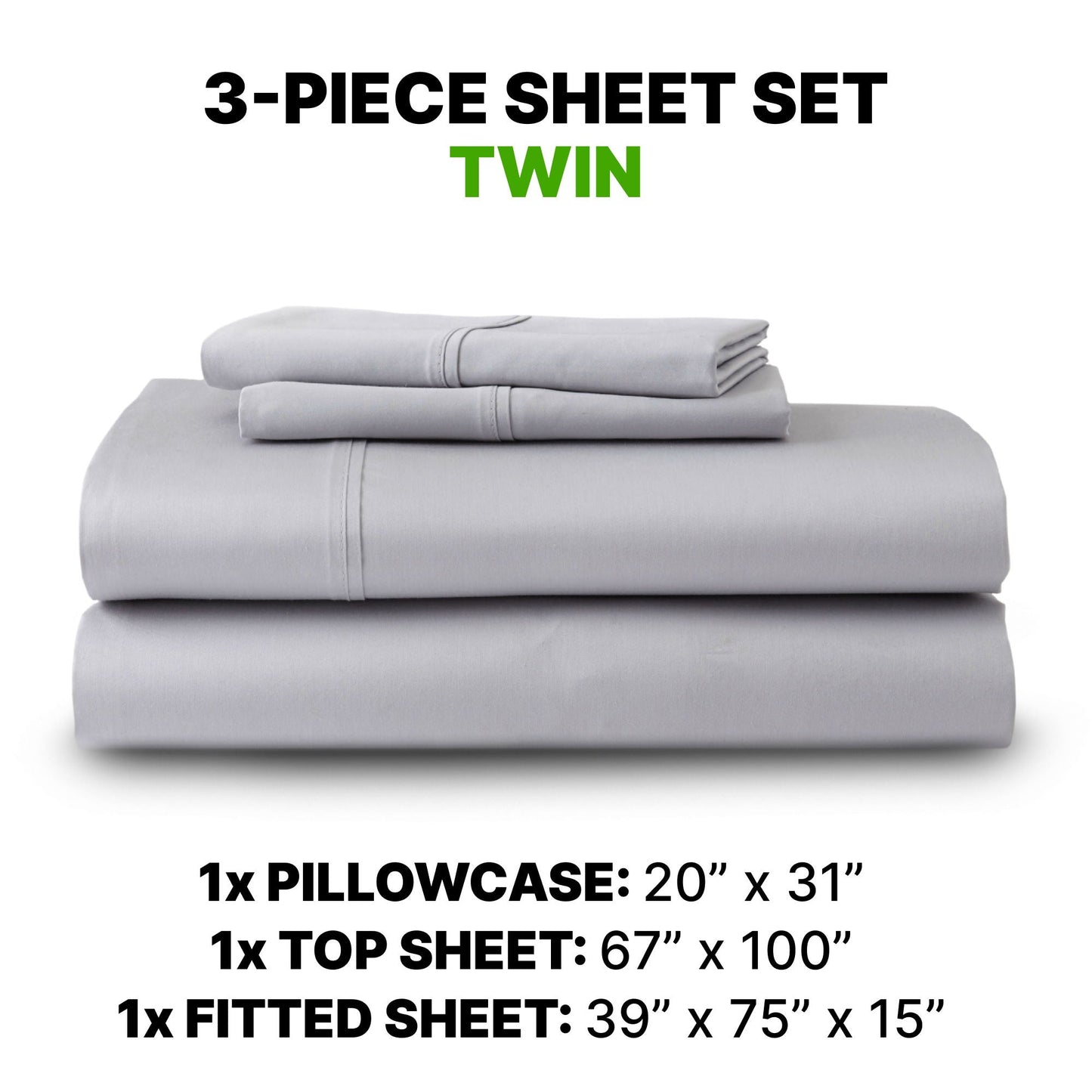 Sheet Set Luxurious Supima Cotton & TENCEL Blend with GhostGrip Bands