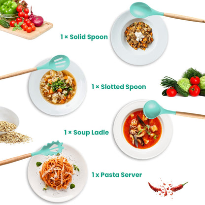 35Pcs Kitchen Cooking Utensils Set Spatula Set Baking Utensil Set Kitchen Accessories Necessities with Holder Egg Whisk Separator Tong Turner Spoons C