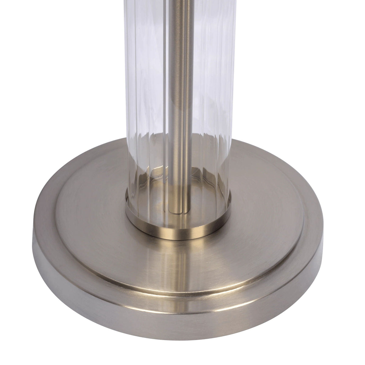 Echo - Table Lamp With On / Off Switch Clear Body Base - Clear / Silver / White