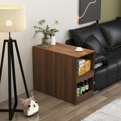 Computer Desk with Drawers, Modern Corner Home Office Storage with Extendable Table