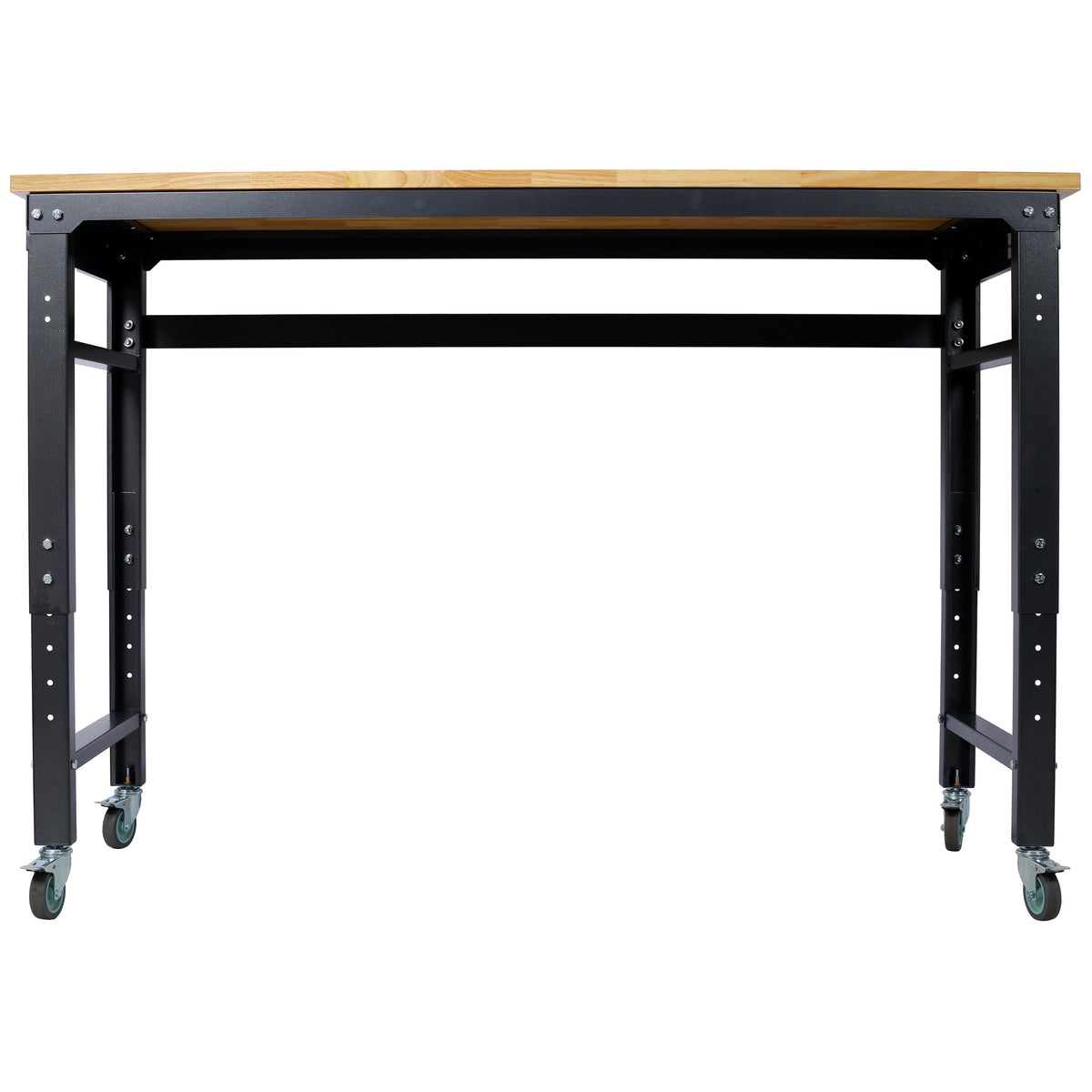 Premium Rolling Workbench with Adjustable Height - Dark Gray,Wood