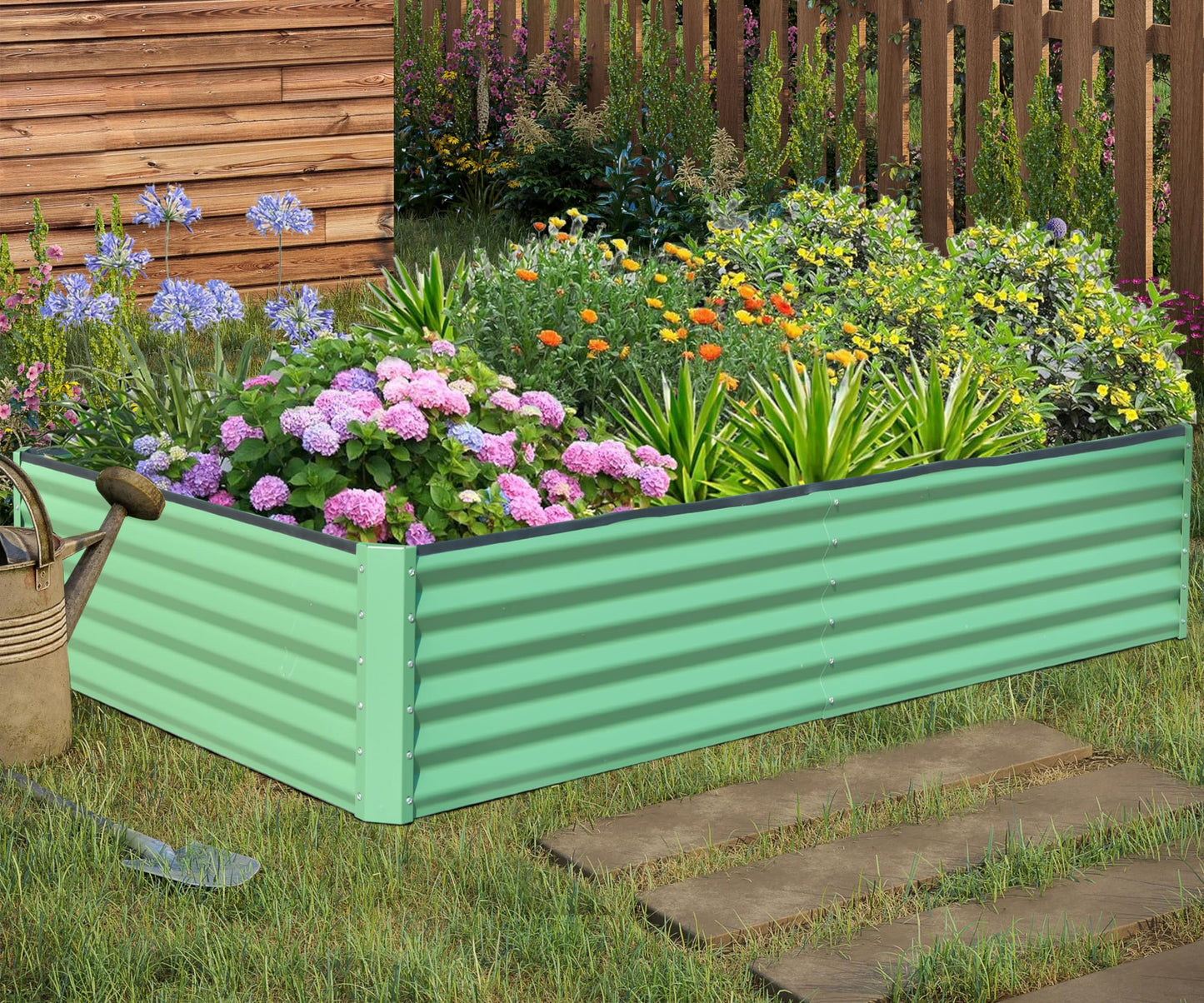 6x3x1.5ft Galvanized Raised Garden Bed