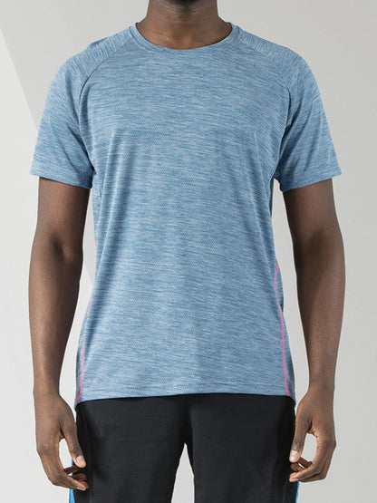 Men's Plus Size Round Neck Short Sleeve Active T-Shirt