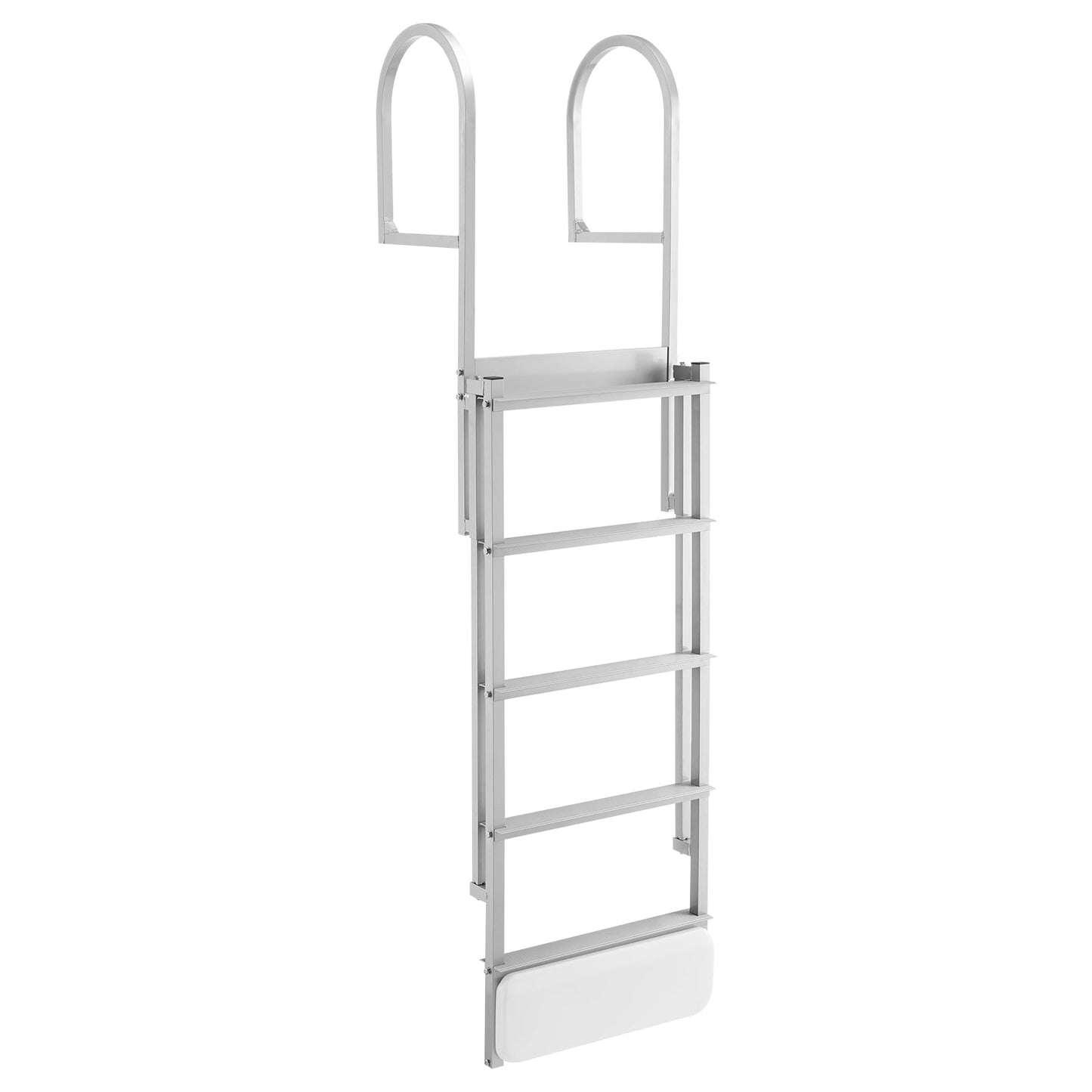 Retractable Dock Ladder, 5 Steps, Aluminum Alloy with Auto-Lift Float