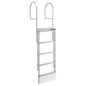 Retractable Dock Ladder, 5 Steps, Aluminum Alloy with Auto-Lift Float