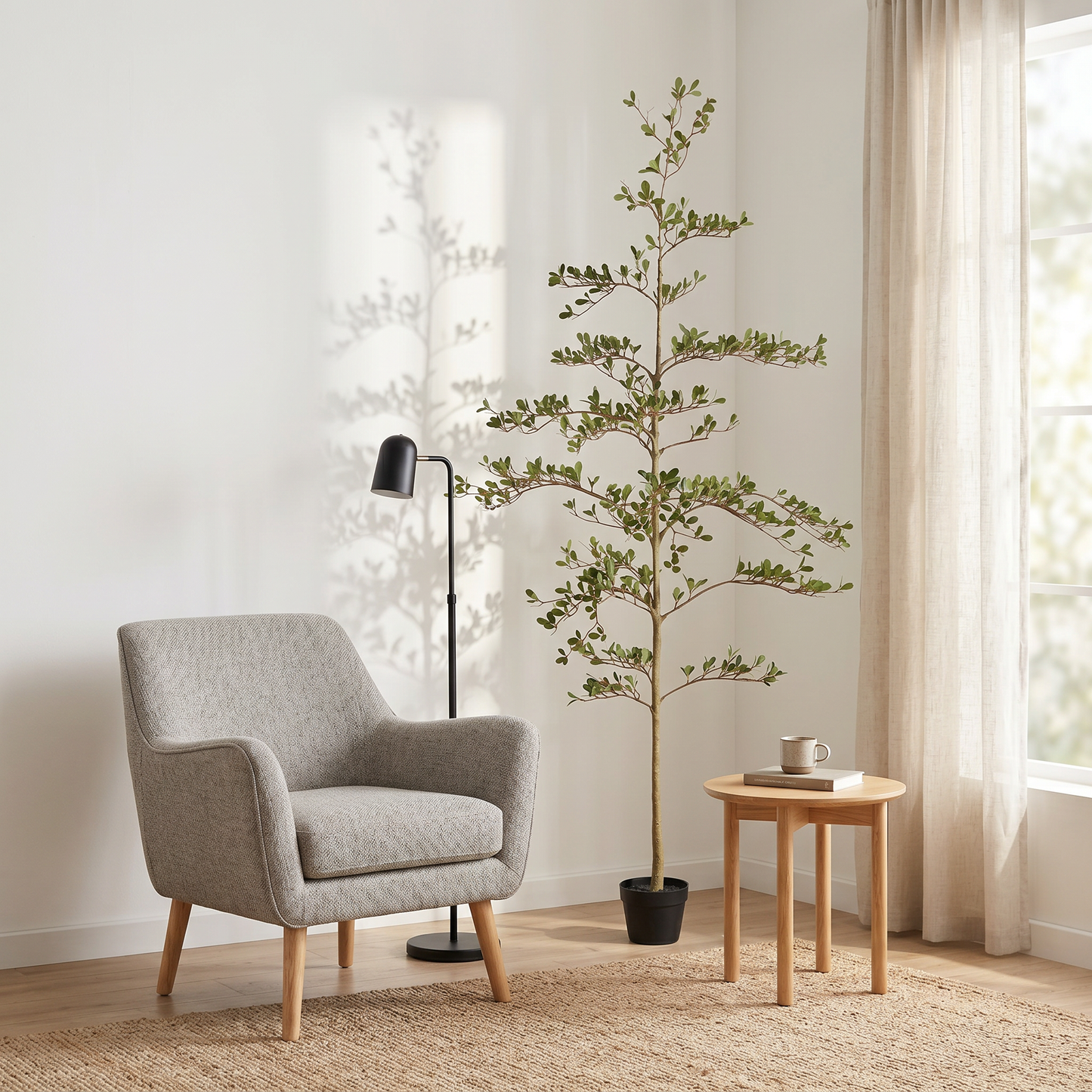 6ft Artificial Olive Tree, Realistic Faux Potted Plant