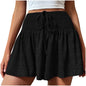2026 Cross-Border European And American Women's Summer Fashion Solid Color Drawstring Sports Shorts