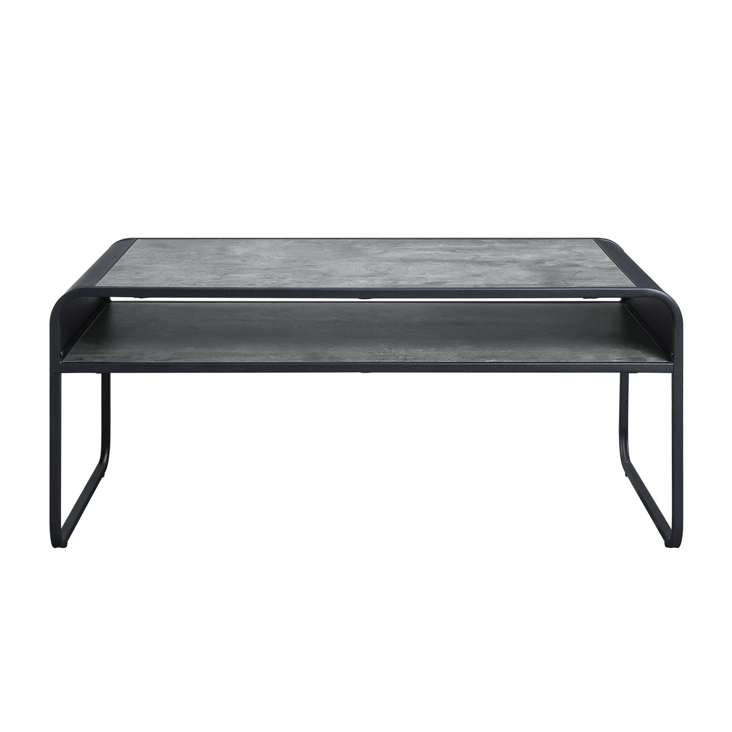 Raziela Concrete Coffee Table - Black / Gray