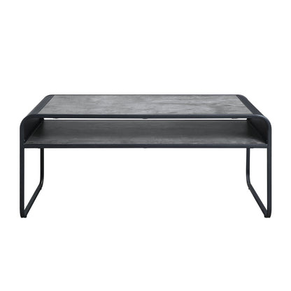 Raziela Concrete Coffee Table - Black / Gray