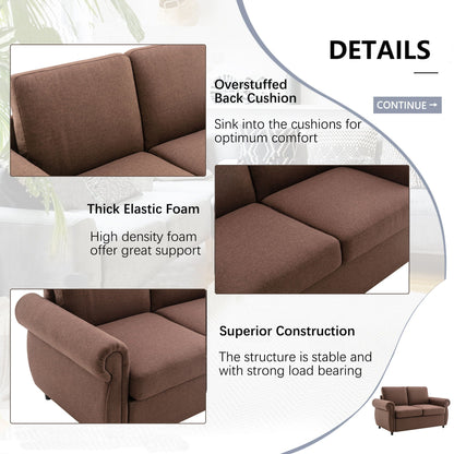 Pull Out Sofa Bed Loveseat Sleeper With Twin Size Memory Mattress With Two USB Ports For Living Room Spaces