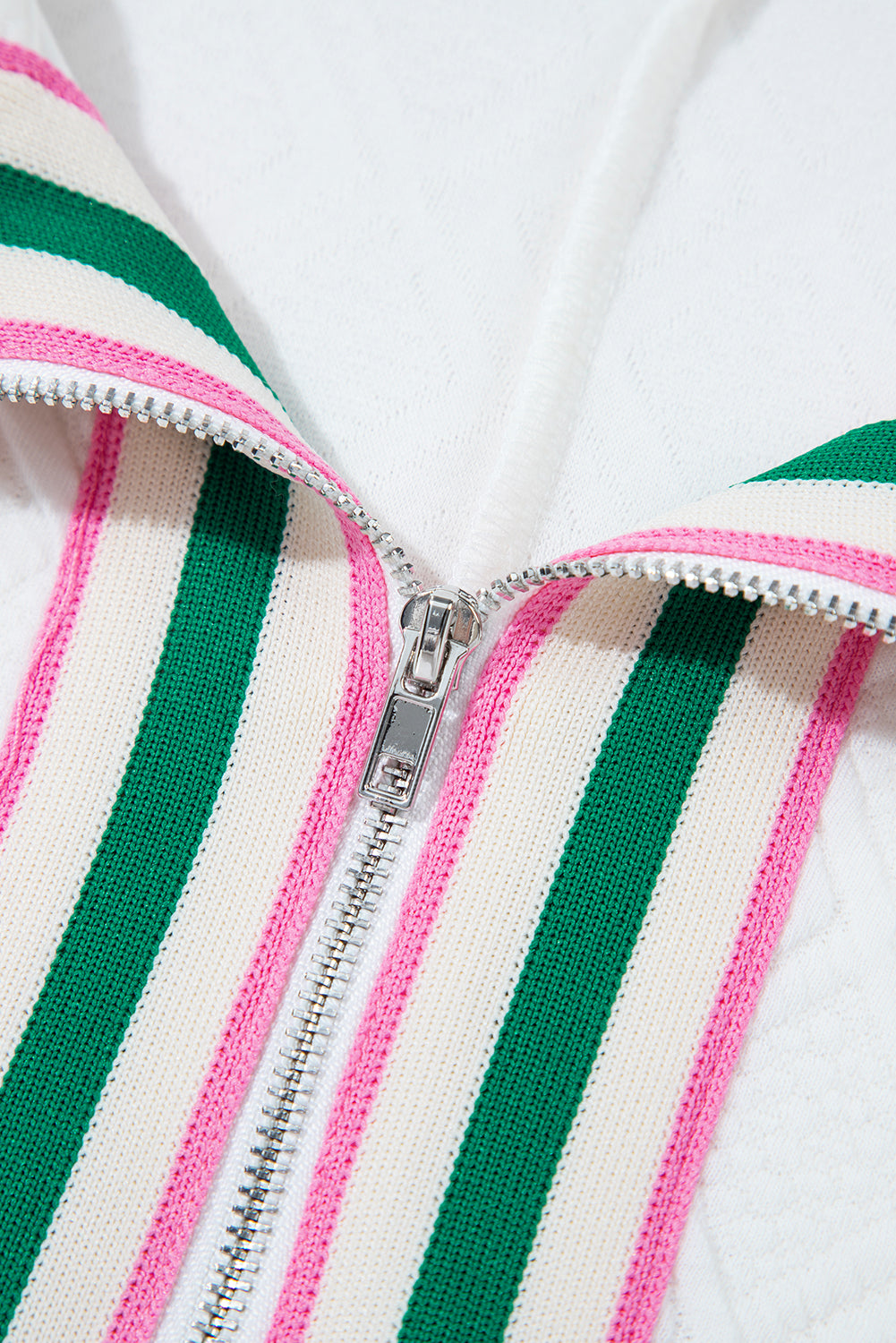 Kami Striped Collar Textured Blouse