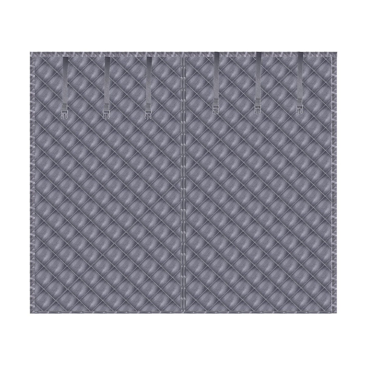8*7FT Magnetic Thermal Insulated Garage Door Curtain for Winter Singe-Car Garage Screen with Magnetic Closure 6 Roll Up Buckle Straps for One Cars Wea