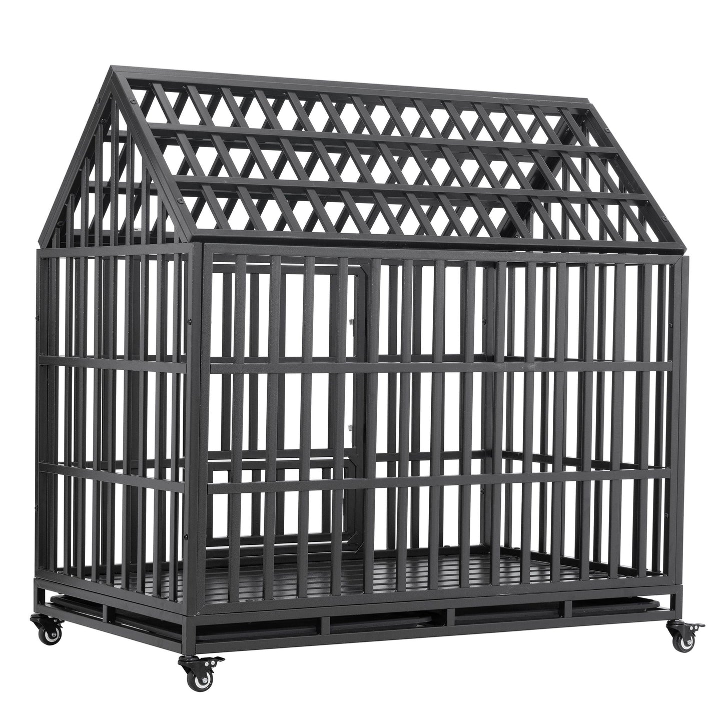 Heavy Duty Dog Crate Lockable Wheels