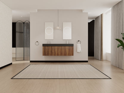 60 Inch Wall-Mounted Bathroom Vanity with Sink
