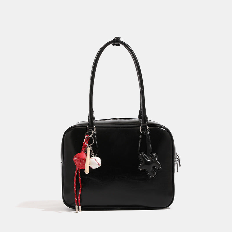 Womens Large-Capacity Commuter Tote Shoulder Bag