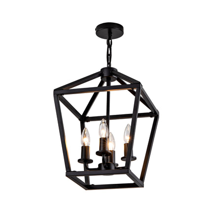 Farmhouse Lantern Chandelier 4-Light