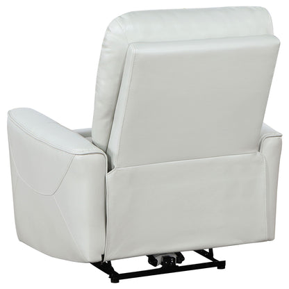 Dove Upholstered Power Recliner Chair With Smooth Power Recline And USB Charging - Gray