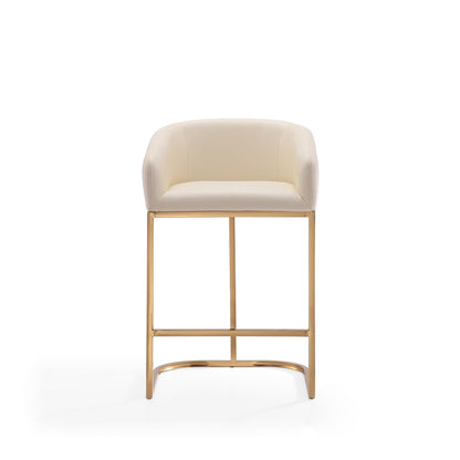 Mid-Century Modern Stool With Steel Base
