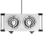 2000W Electric Dual Burner Portable Coil Heating Hot Plate Stove Countertop RV Hotplate with 5 Temperature Adjustments Portable Handles