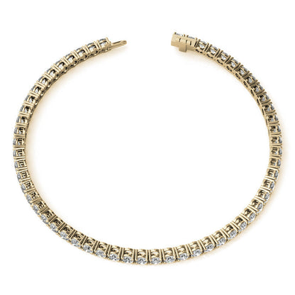 3.00 CTW AGI Certified Lab-Grown Diamond Tennis Bracelet in 14K Yellow or White Gold – G/VS Clarity
