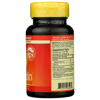 NUTREX: BioAstin Hawaiian Astaxanthin 4mg, 60 sg