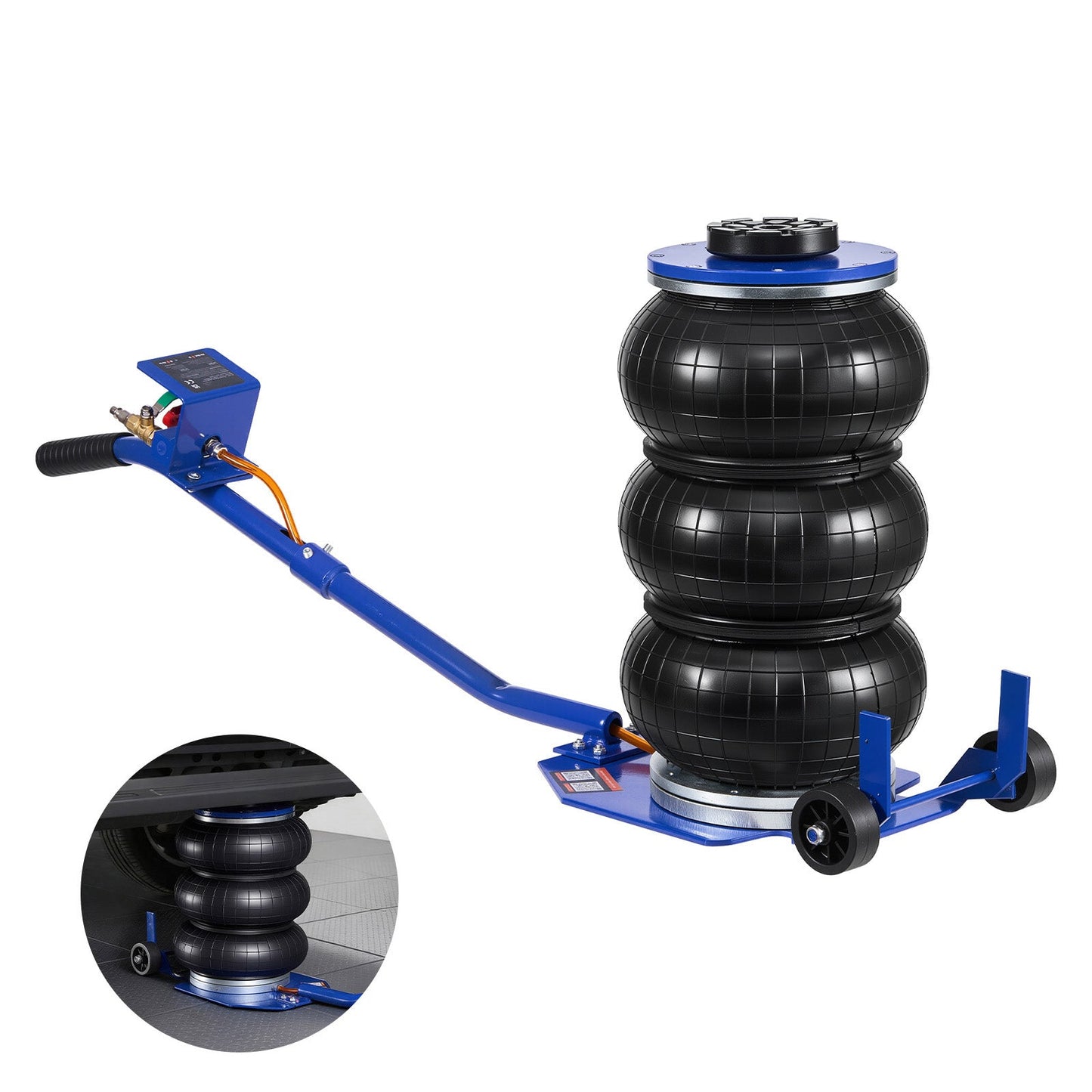 Air Jack, 3 Ton/6613 lbs Triple Bag Air Jack with Six Steel Pipes