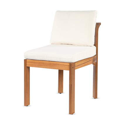 Acacia Wood Outdoor Dining Chair (Set of 2), Teak Finish Wood +